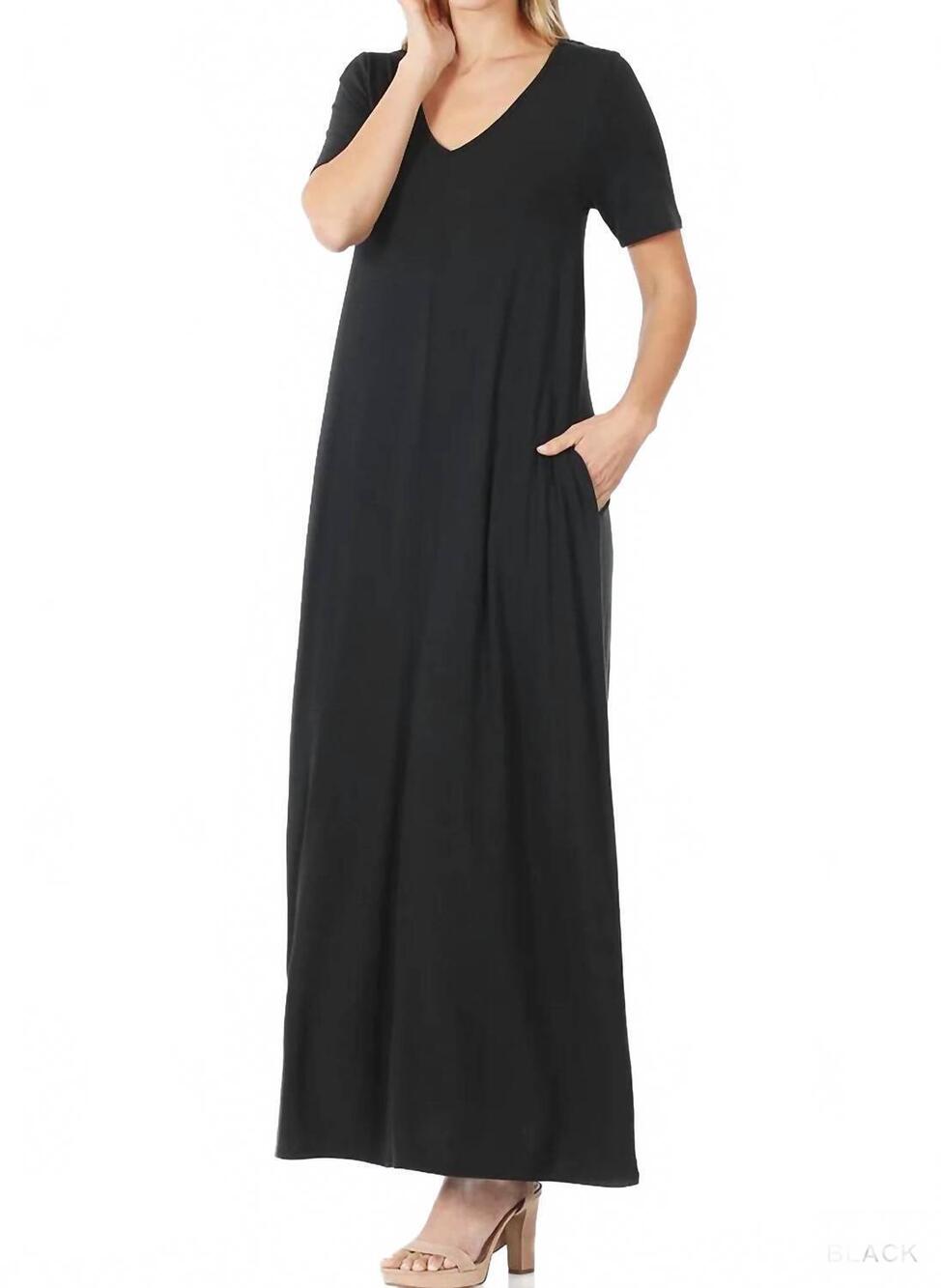 NEW ZENANA barefoot bliss maxi dress in black